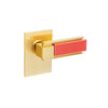 2120DOR-RH-RD01-GP Sherle Wagner International The Apollo Door Lever with Ceramic Insert in Gold Plate metal finish
