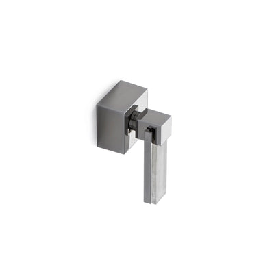 2120LV-ESC-RKCR-CP Sherle Wagner International Rock Crystal Insert Apollo Lever Volume Control and Diverter Trim in Polished Chrome metal finish