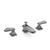 2150BSN-P-RKCR-CP Sherle Wagner International Pyramid Faucet Set with Semiprecious Rock Crystal inserts in Polished Chrome metal finish