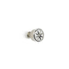 2176A-1-RKCR-PN Sherle Wagner International Stone Insert Compass Cabinet & Drawer Knob in Polished Nickel metal finish