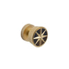 2176DOR-200-BLTI-SB Sherle Wagner International Compass Stone Insert Door Knob in Satin Brass metal finish