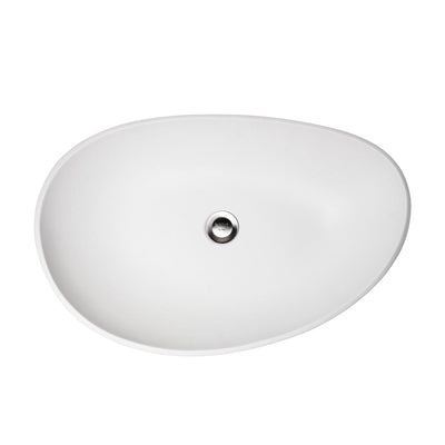 24OV-VSL-SWHT Sherle Wagner International Satin White Glazed Organic Ceramic Vessel Sink