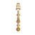 2913-1-0068-GP Sherle Wagner International Slide Bolt with Acanthus Rosette Pull in Gold Plate metal finish