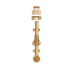 2913-1-1031-134-GP Sherle Wagner International Slide Bolt with Acanthus Pull in Gold Plate metal finish