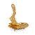 3315-GP Sherle Wagner International Dolphin with Shell Soap Dish in Gold Plate