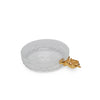 3329-GP Sherle Wagner International Crystal with Handle Soap Dish in in Gold Plate metal finish