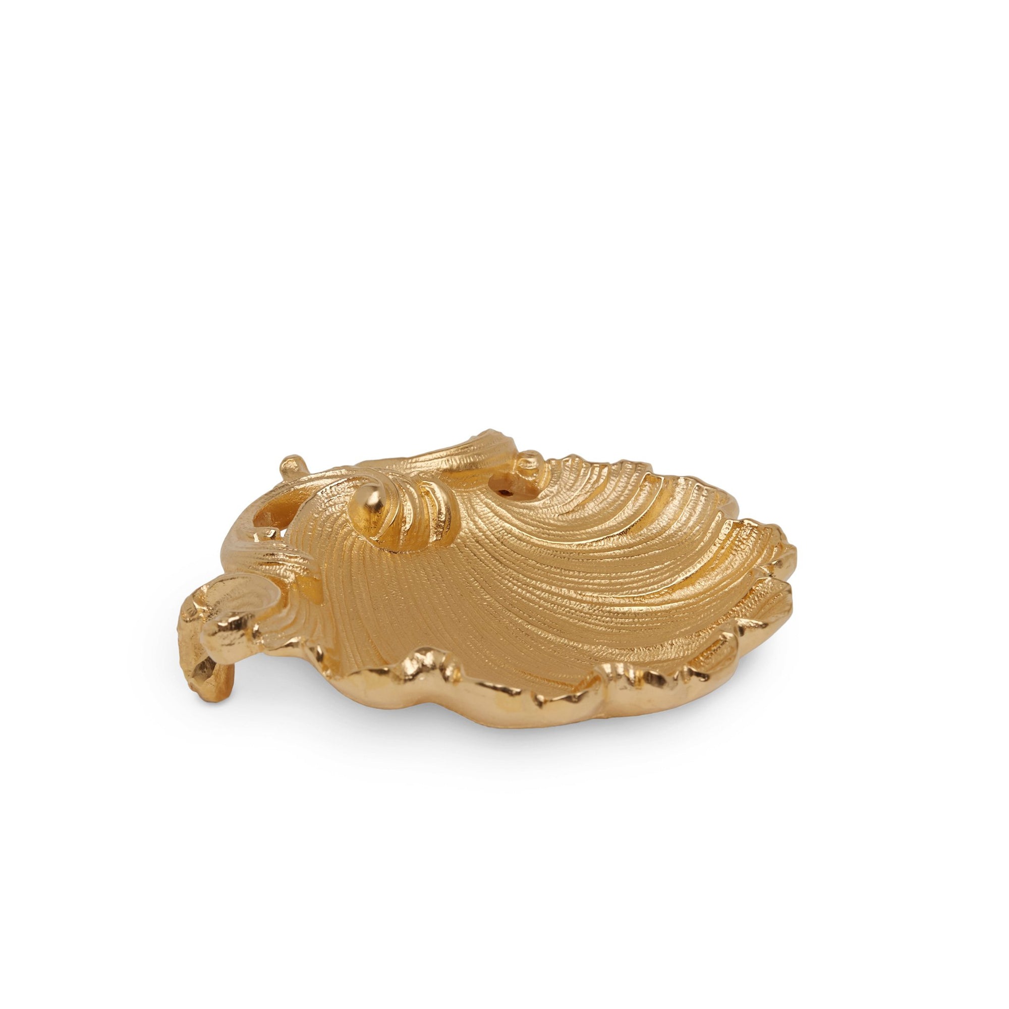 3330-GP Sherle Wagner International Rococo Shell Soap Dish in Gold Plate