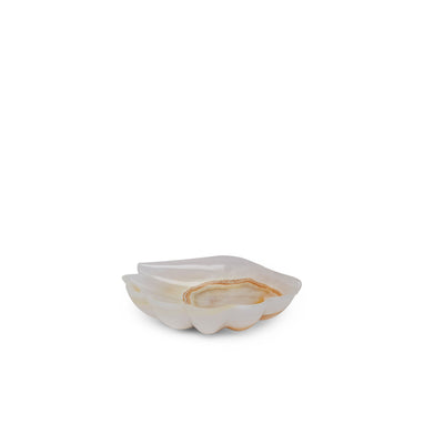 3347-PKOX Sherle Wagner International Stone Shell Soap Dish in Pink Onyx