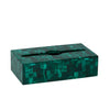 3350-MALA Sherle Wagner International Large Oblong Tissue Box Cover in Malachite
