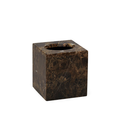 3350B-IMBR Sherle Wagner International Boutique Tissue Box Cover in Imperador Brown