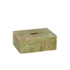 3354-GROX Sherle Wagner International Small Oblong Tissue Box Cover in Green Onyx