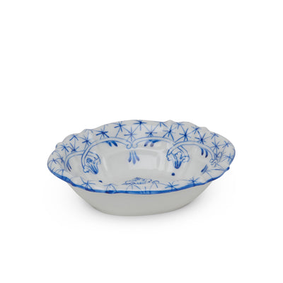 3362-66DL-WH Sherle Wagner International Ceramic Soap Dish with Delft on White