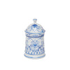 3364-66DL-WH Sherle Wagner International Ceramic Covered Jar with Delft on White