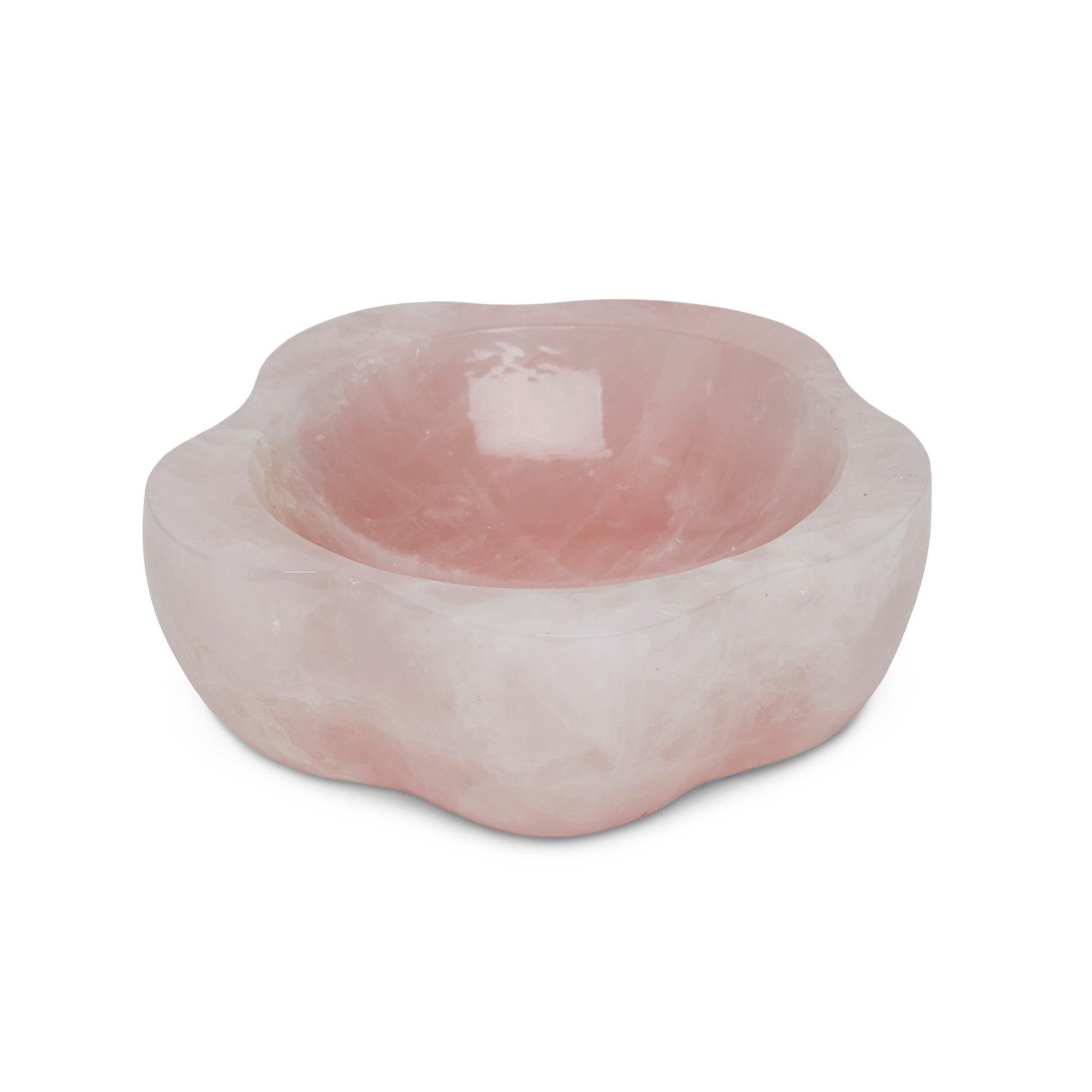 3365-RSQU Sherle Wagner International Stone Freeform Soap Dish in Rose Quartz