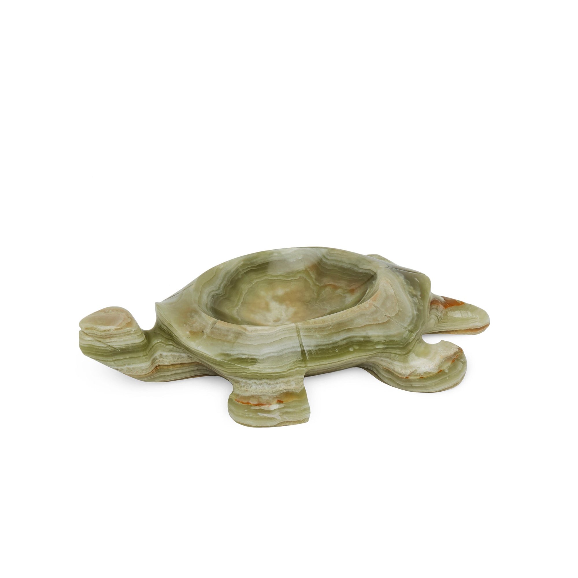 3366-GROX Sherle Wagner International Stone Turtle Soap Dish in Green Onyx