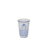 3367-66DL-WH Sherle Wagner International Ceramic Tumbler with Delft on White