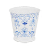3368-66DL-WH Sherle Wagner International Ceramic Waste Bin with Delft on White finish