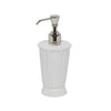 3370-WHT-HP Sherle Wagner International Scalloped Ceramic Soap Pump Dispenser on White