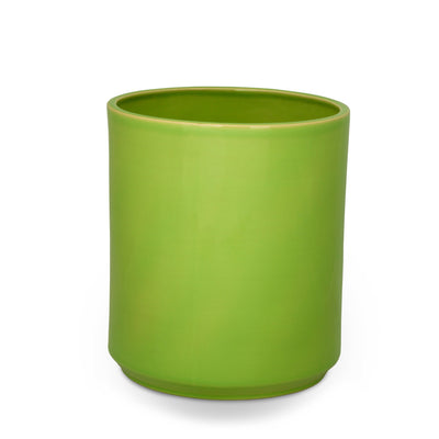 3380-BSKT-GR02 Sherle Wagner International Leaf Green Mode Ceramic Waste Bin