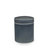 3380-CJAR-BL02 Sherle Wagner International Silver Blue Mode Ceramic Covered Jar