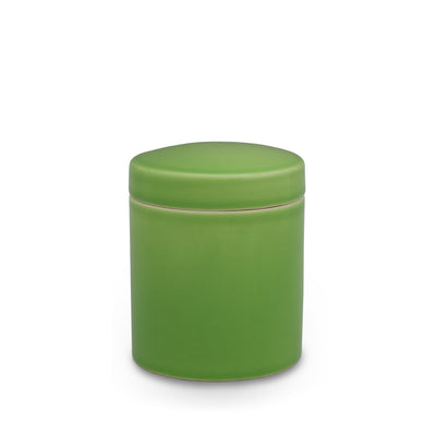 3380-CJAR-GR02 Sherle Wagner International Leaf Green Mode Ceramic Covered Jar