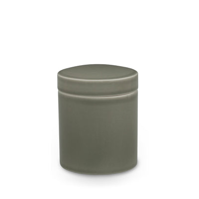 3380-CJAR-GR05 Sherle Wagner International Sage Grey Mode Ceramic Covered Jar