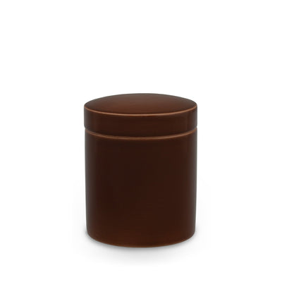 3380-CJAR-OR02 Sherle Wagner International Walnut Mode Ceramic Covered Jar