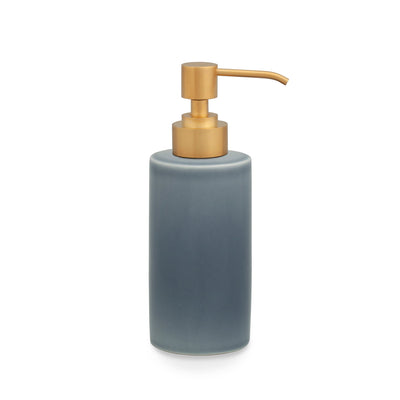 3380-PUMP-BL02-GP Sherle Wagner International Silver Blue Mode Ceramic Soap Pump with Gold Plate metal finish