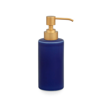 3380-PUMP-BL04-GP Sherle Wagner International Royal Blue Mode Ceramic Soap Pump with Gold Plate metal finish