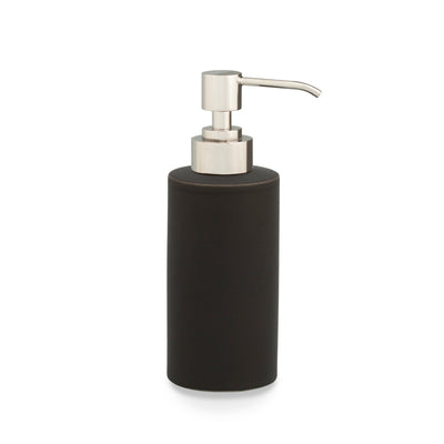 3380-PUMP-SBLK-HP Sherle Wagner International Satin Black Mode Ceramic Soap Pump with High Polished Platinum metal finish