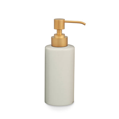 3380-PUMP-WHT-GP Sherle Wagner International White Mode Ceramic Soap Pump with Gold Plate metal finish