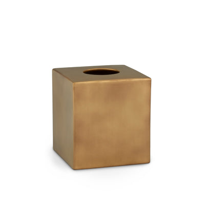 3380-TBOX-14GP Sherle Wagner International Burnished Gold 14GP Mode Ceramic Tissue Box Cover