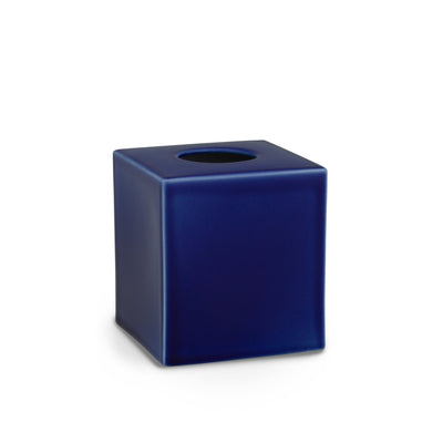 3380-TBOX-BL04 Sherle Wagner International Royal Blue Mode Ceramic Tissue Box Cover