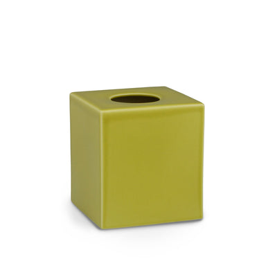 3380-TBOX-GR01 Sherle Wagner International Chartreuse Mode Ceramic Tissue Box Cover