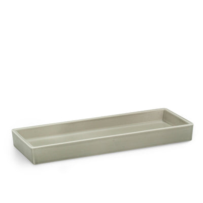 3380-TRAY-GR05 Sherle Wagner International Sage Grey Mode Ceramic Tray