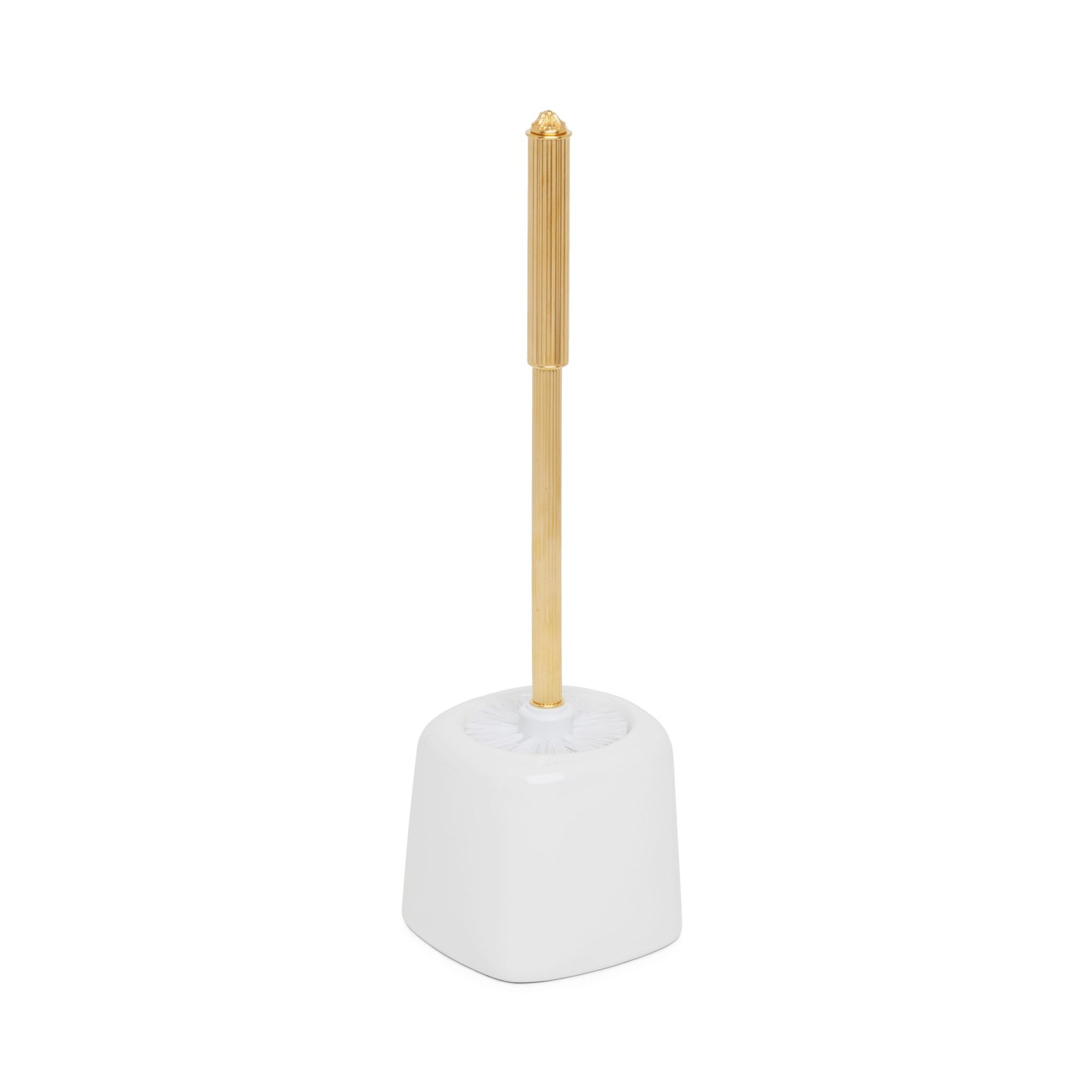 3396-GP Sherle Wagner International Toilet Brush with Metal Handle in Gold Plate metal finish