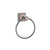 3401-S-RSQU-CP Sherle Wagner International The Semiprecious Swirl Pyramid Towel Ring in Polished Chrome metal finish