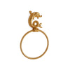 3404-GP Sherle Wagner International Flat Dolphin Towel Ring in Gold Plate metal finish