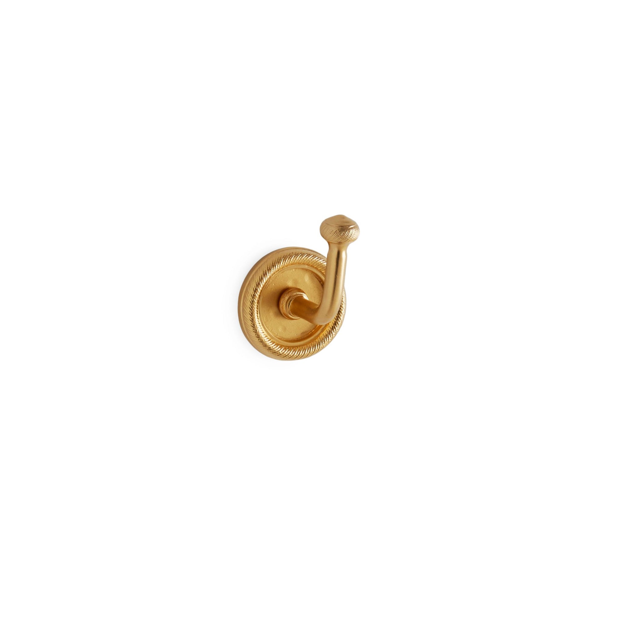3437-GP Sherle Wagner International Classical Knurled Hook in Gold Plate metal finish
