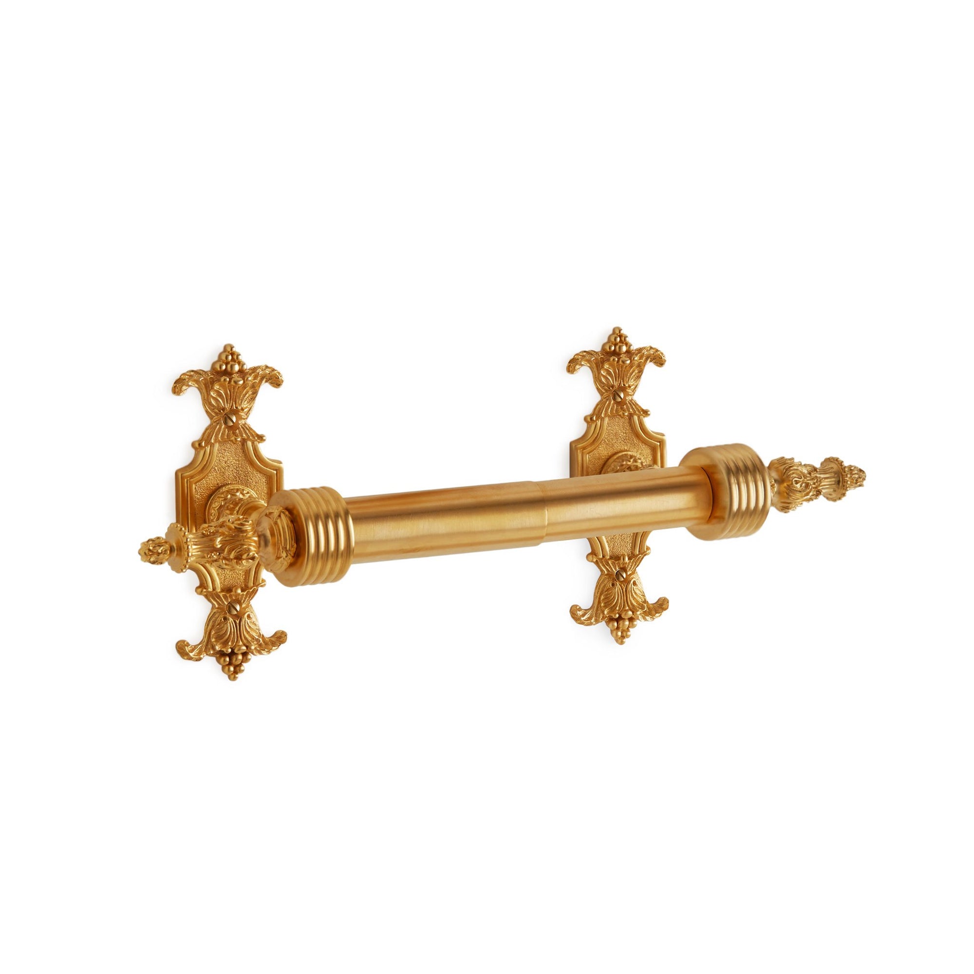 3533-DP-GP Sherle Wagner International Louis XVI Double Post Paper Holder in Gold Plate metal finish