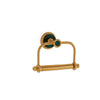 3535-MALA-GP Sherle Wagner International Knurled Paper Holder with Malachite insert in Gold Plate metal finish