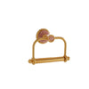 3535-RSQU-GP Sherle Wagner International Knurled Paper Holder with Rose Quartz insert in Gold Plate metal finish