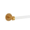 3663-18FL-GP/CP Sherle Wagner International Filigree Towel Bar in Gold Plate and Polished Chrome metal finish