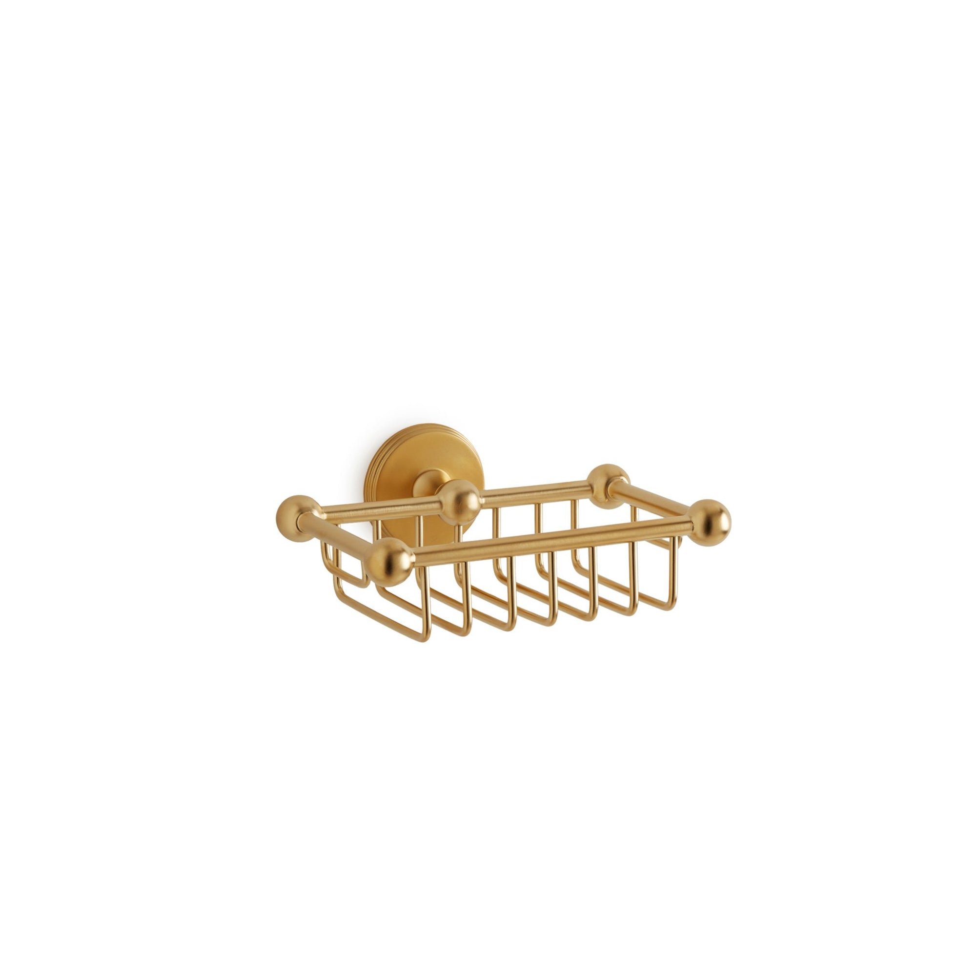 3804-GP Sherle Wagner International Wall Mounted Soap Basket in Gold Plate metal finish