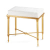 4204-COM-GP Sherle Wagner International Reeded Bench in Gold Plate metal finish