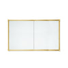4255C-DS-GP Sherle Wagner International Reeded Medicine Cabinet in Gold Plate metal finish