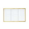 4255C-TW-GP Sherle Wagner International Reeded Medicine Cabinet in Gold Plate metal finish