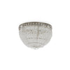 7108-S Sherle Wagner International Round Crystal Beaded Ceiling Light Light 8 inches in French Silver