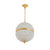 7112-PNDT-CHNS-GP Sherle Wagner International Globe Crystal Beaded 12 inches Pendant Light Gold plate metal finish