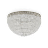 7112-S Sherle Wagner International Round Crystal Beaded 12 inches Ceiling Light Light French Silver